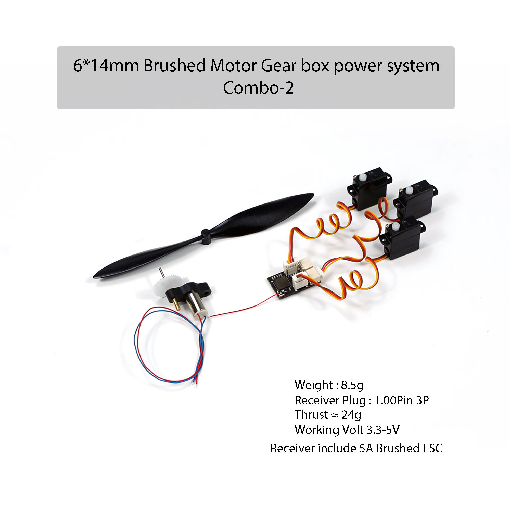AEORC 6x14 ブラシ付きモーターコンボ、プロペラ付き - Brushless Motor Thrust Test Stand のレビューと価格
